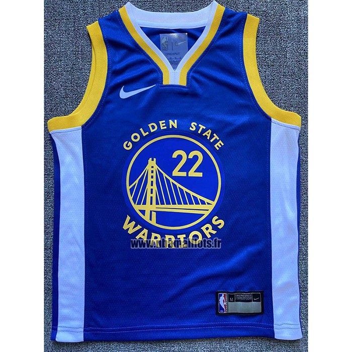 Maillot Enfant Golden State Warriors Andrew Wiggins NO 22 Icon Bleu